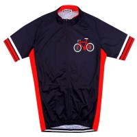 Manufacture zipper style road cycling jersey fashion design black jersey side contrast color milk silk moisture wicking cycling jersey cycling jersey supplier SKCSCP014 45 degree